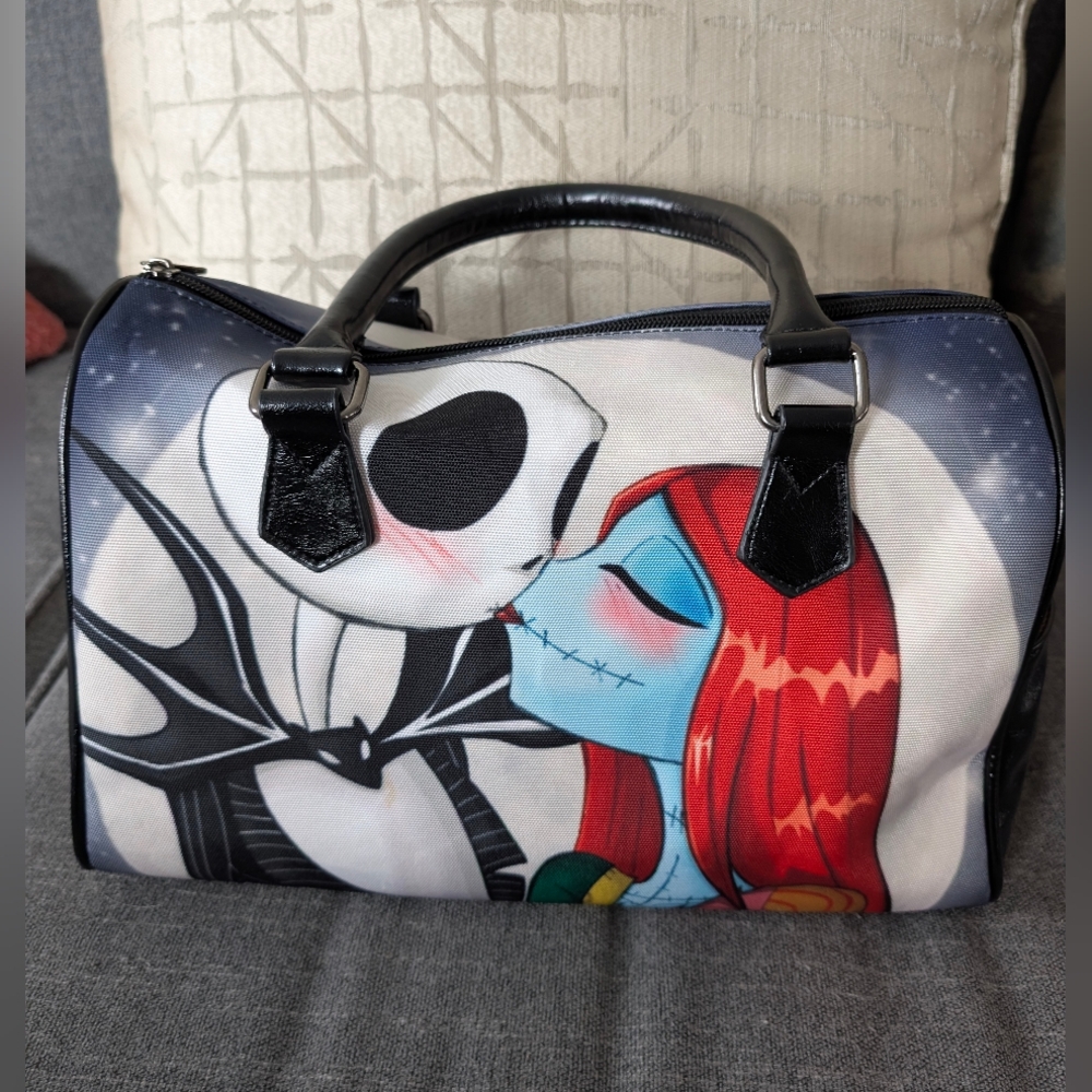 Disneys Nightmare Before Christmas Jack & Sally Handbag, 14x9x4", EUC